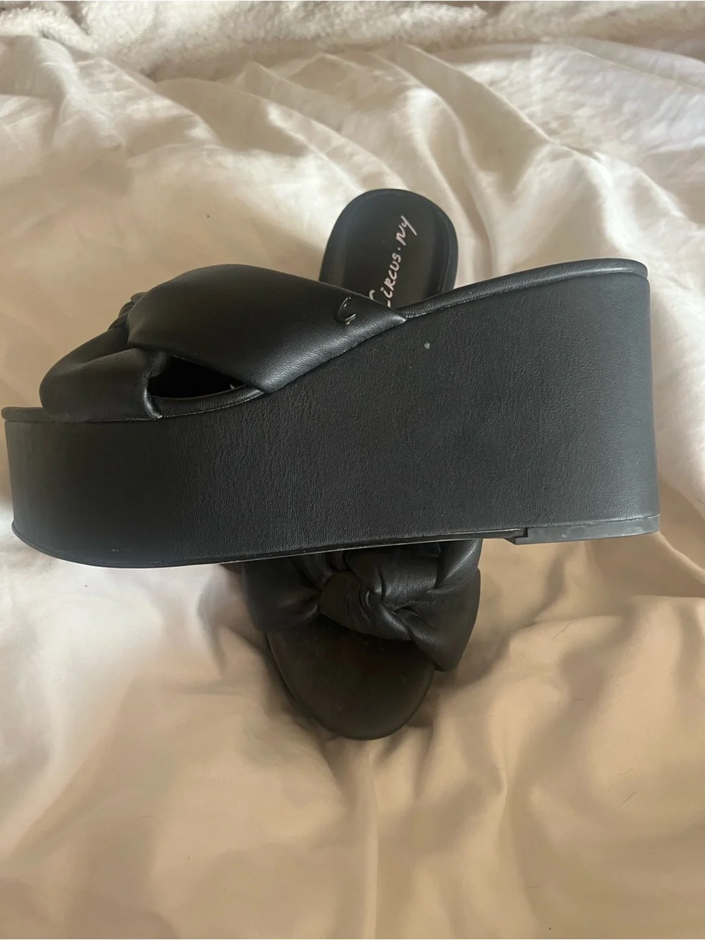 Circus NY Black Knot Platform Slide Sandals - Women
